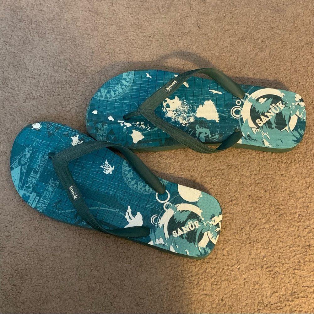 Sanuk Tropical Print Flip Flops